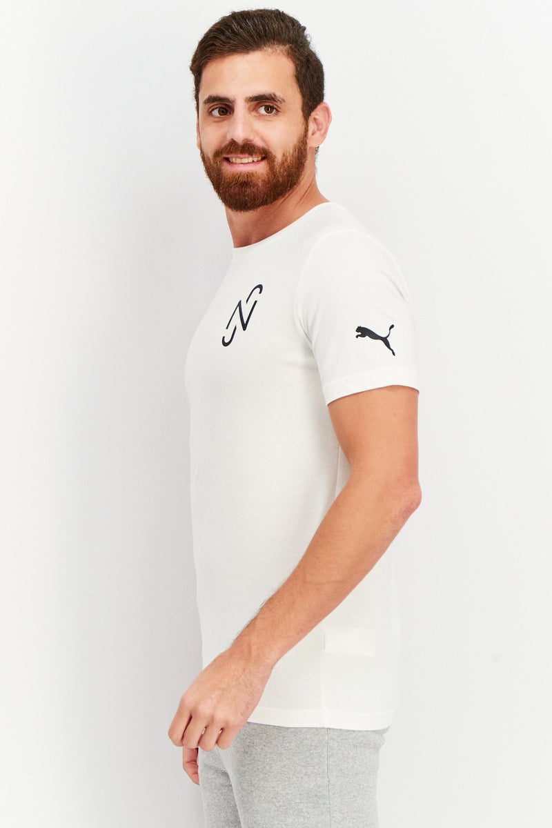 PUMA Men Sportswear Fit Short Sleeve Graphic Print T-Shirt, White - Image 4